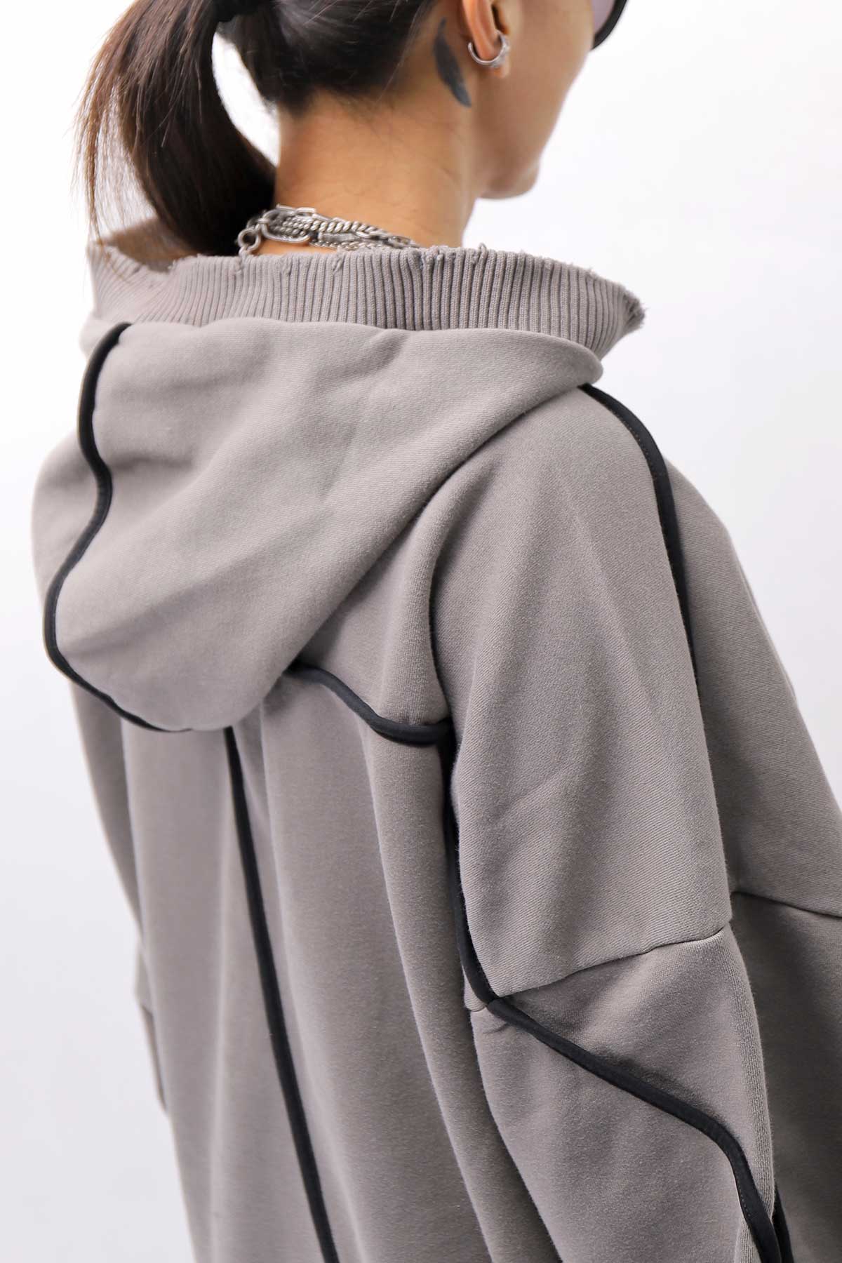 【thom/krom】 UNISEX COTTON SWEAT HOODIE MS192_CONCRETE GREY