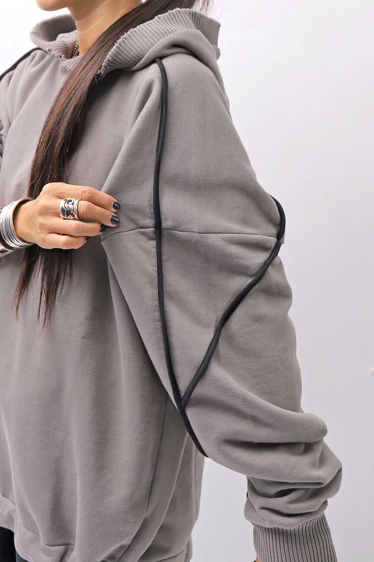 【thom/krom】 UNISEX COTTON SWEAT HOODIE MS192_CONCRETE GREY