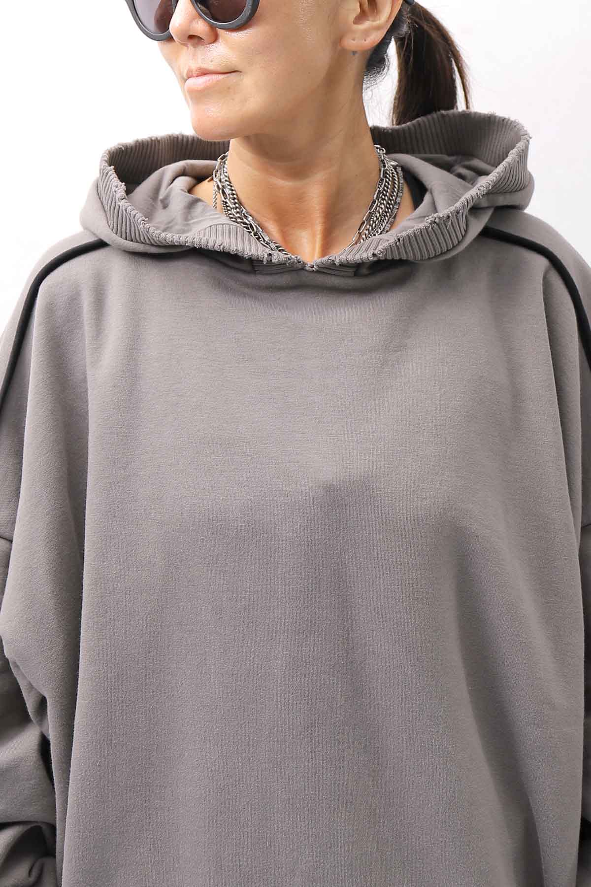 【thom/krom】 UNISEX COTTON SWEAT HOODIE MS192_CONCRETE GREY