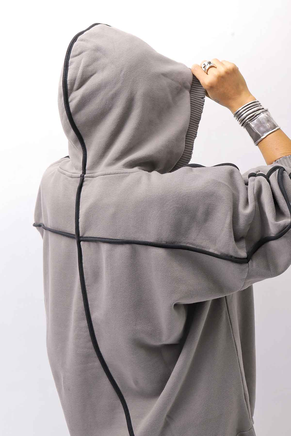 【thom/krom】 UNISEX COTTON SWEAT HOODIE MS192_CONCRETE GREY