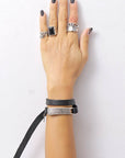 【GOTI】 SQUARE ONYX SILVER RING_AN1015