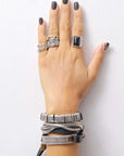【GOTI】 SQUARE ONYX SILVER RING_AN1015