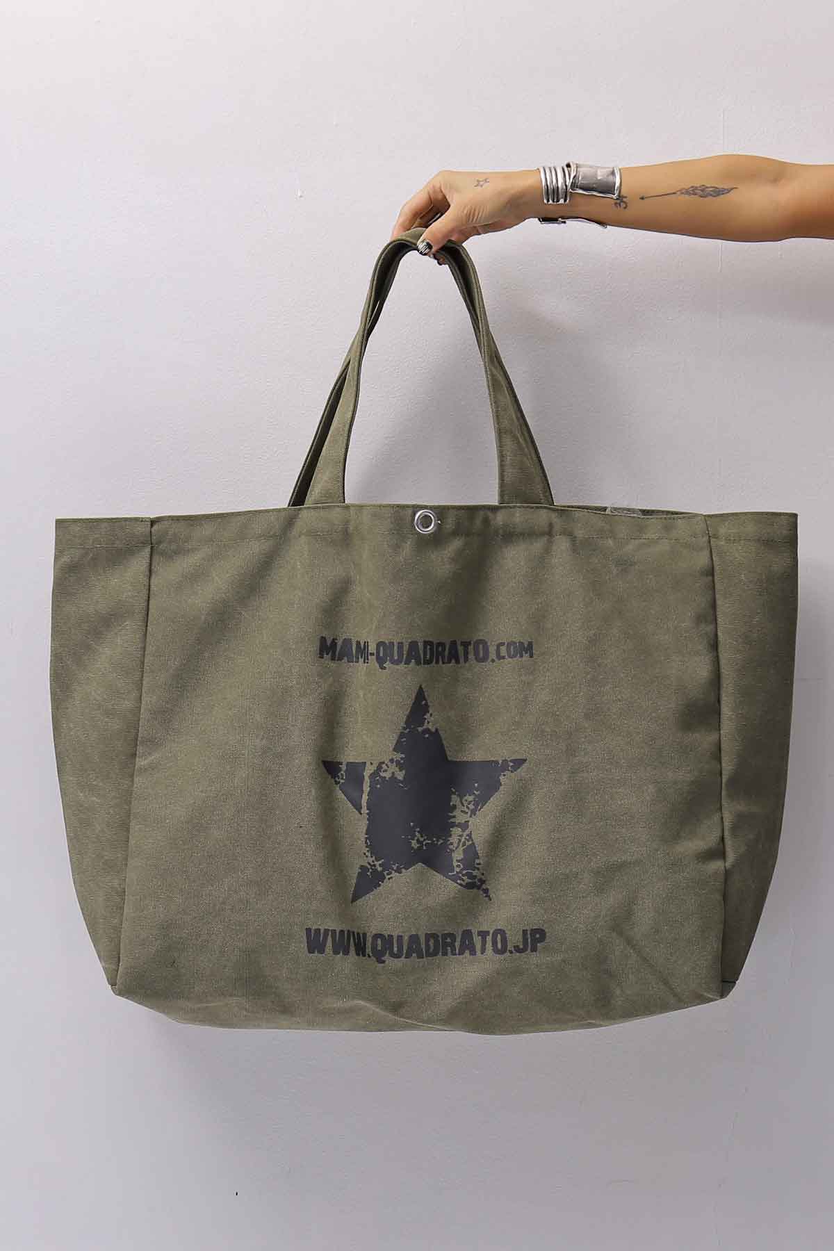 【End of SUMMER GIFT】 QUADRATO MEGA BAG_WASH KHAKI