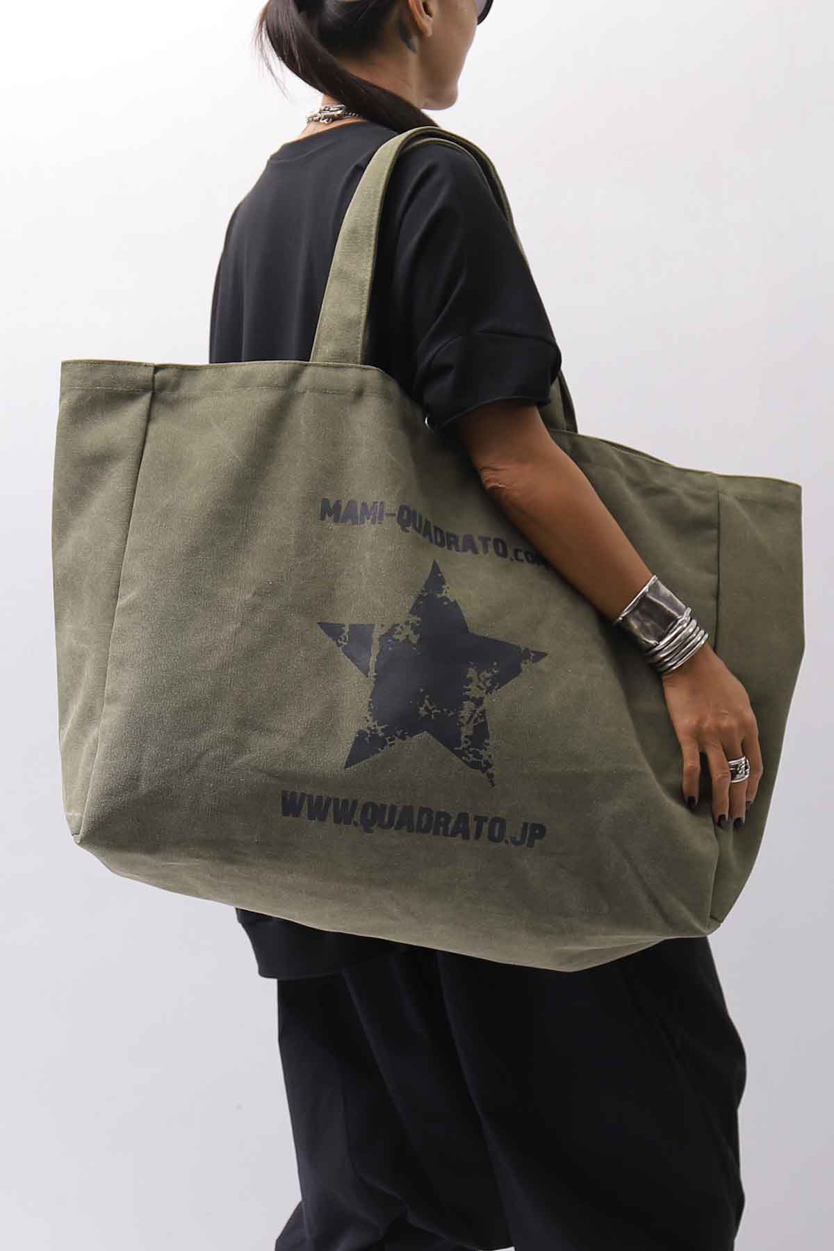【End of SUMMER GIFT】 QUADRATO MEGA BAG_WASH KHAKI