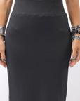 【thom/krom】 STRETCH VISCOSE SLIM FIT SKIRT WSK98_BLACK