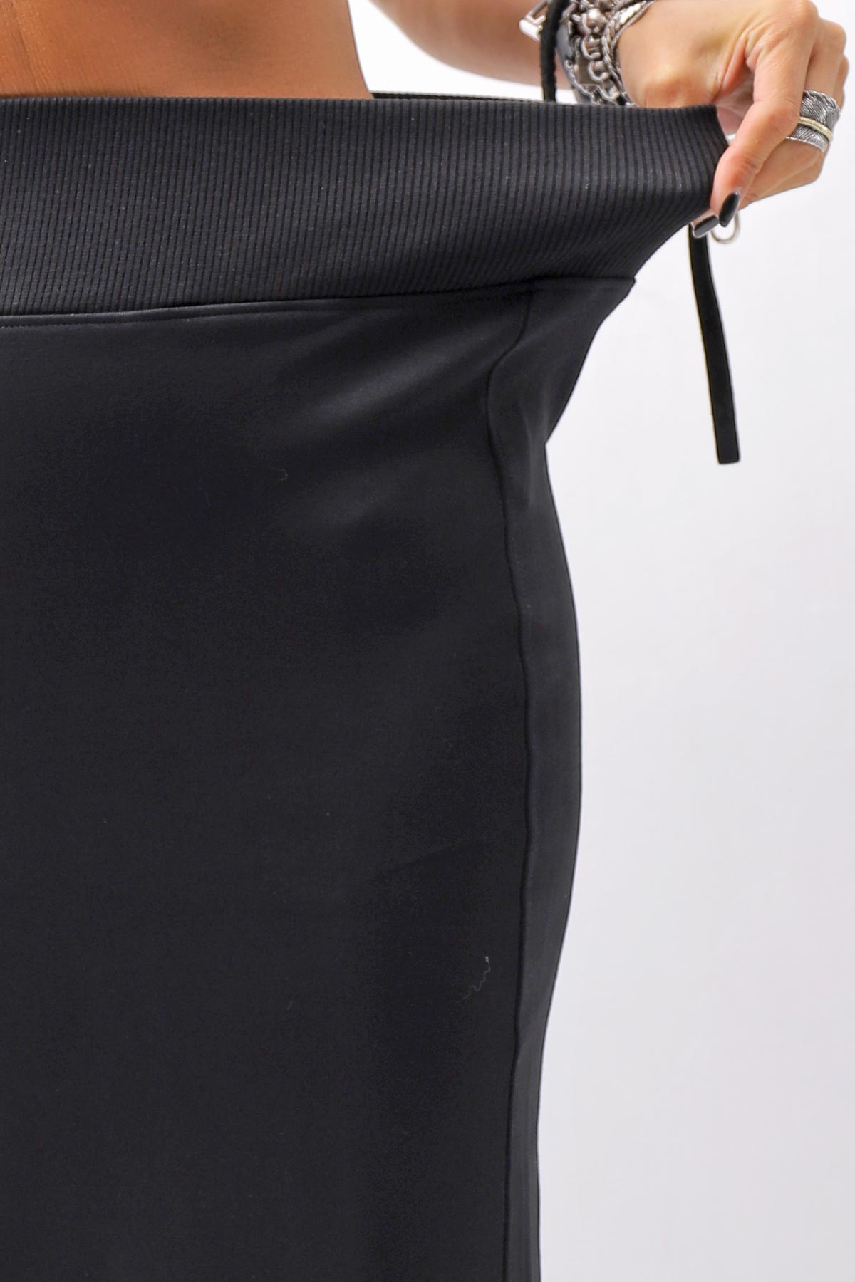 【thom/krom】 STRETCH VISCOSE SLIM FIT SKIRT WSK98_BLACK