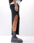 【thom/krom】 STRETCH VISCOSE SLIM FIT SKIRT WSK98_BLACK