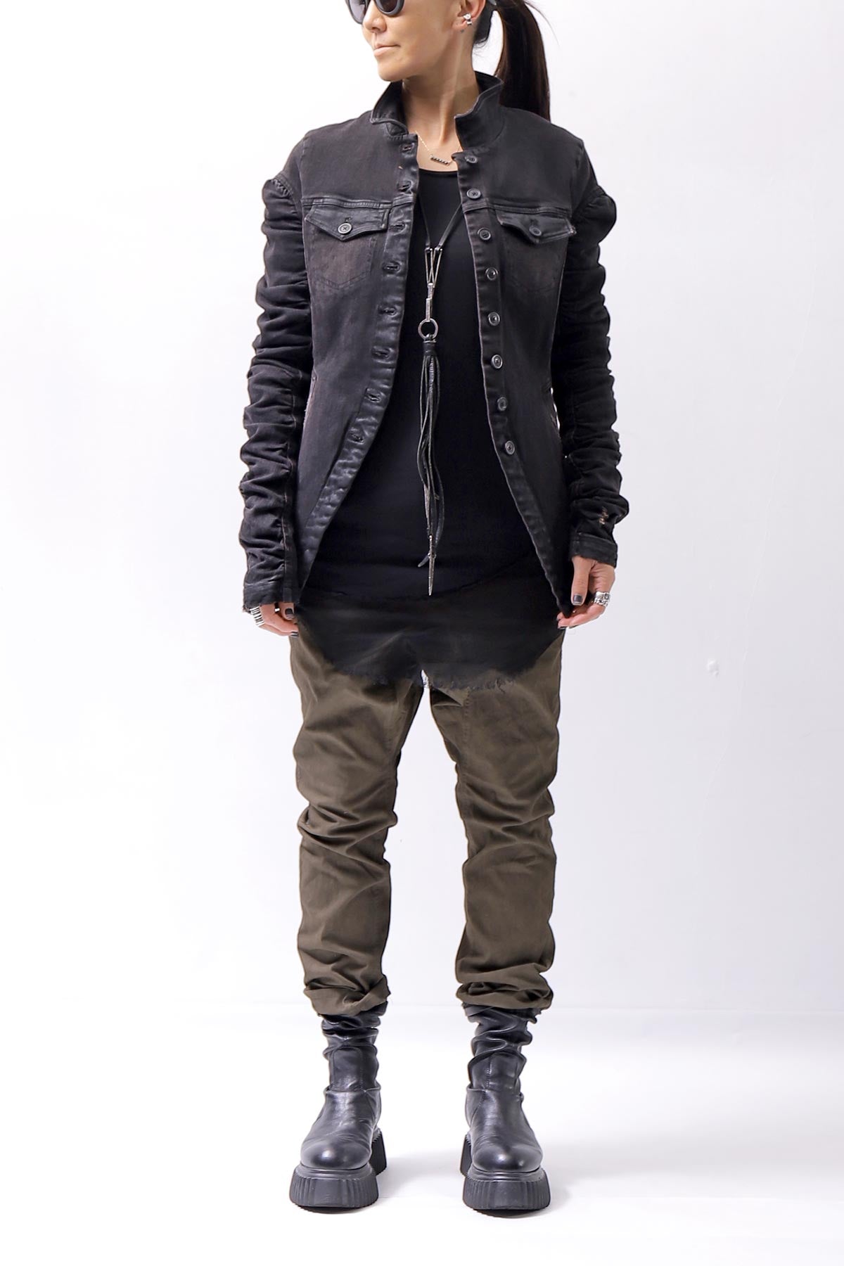 【RUNDHOLZ】 SLIM FIT DENIM JACKET 103 1110_BLACK