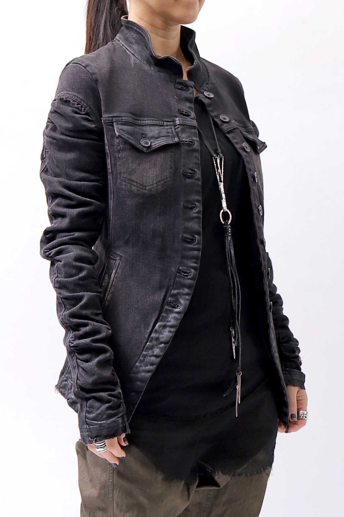 【RUNDHOLZ】 SLIM FIT DENIM JACKET 103 1110_BLACK