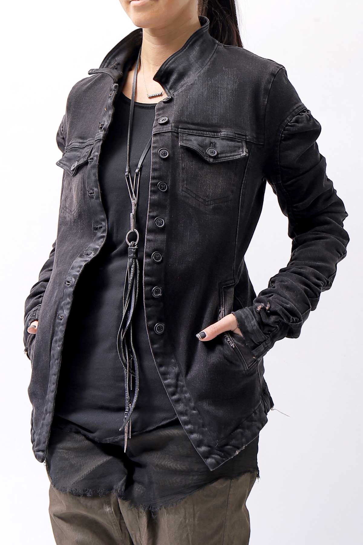 【RUNDHOLZ】 SLIM FIT DENIM JACKET 103 1110_BLACK