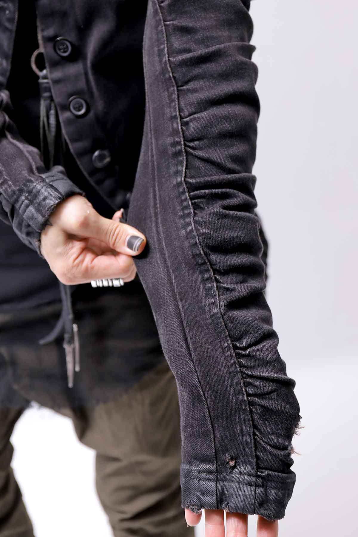 【RUNDHOLZ】 SLIM FIT DENIM JACKET 103 1110_BLACK