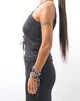 【thom/krom】 STRETCH VISCOSE ONE-SHOULDER TOP WTS630_BLACK