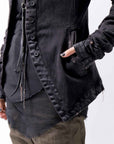 【RUNDHOLZ】 SLIM FIT DENIM JACKET 103 1110_BLACK