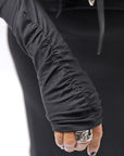 【thom/krom】 STRETCH VISCOSE ONE-SHOULDER TOP WTS630_BLACK
