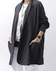 【bajra】 UNISEX LIGHT COTTON SHIRT BLOUSON LONG 157QB01LG_BLACK