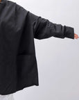 【bajra】 UNISEX LIGHT COTTON SHIRT BLOUSON LONG 157QB01LG_BLACK