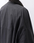 【bajra】 UNISEX LIGHT COTTON SHIRT BLOUSON LONG 157QB01LG_BLACK