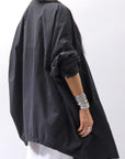 【bajra】 UNISEX LIGHT COTTON SHIRT BLOUSON LONG 157QB01LG_BLACK