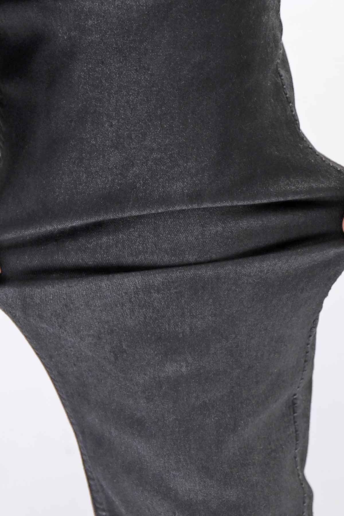 【thom/krom】 UNISEX COATED STRETCH DENIM PANTS MT107_BLACK COATED