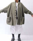 【bajra】 UNISEX LIGHT COTTON SHIRT BLOUSON LONG 157QB01LG_MILITARY