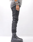 【thom/krom】 UNISEX COATED STRETCH DENIM PANTS MT107_BLACK COATED