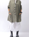 【bajra】 UNISEX LIGHT COTTON SHIRT BLOUSON LONG 157QB01LG_MILITARY