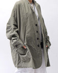 【bajra】 UNISEX LIGHT COTTON SHIRT BLOUSON LONG 157QB01LG_MILITARY