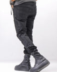 【thom/krom】 UNISEX COATED STRETCH DENIM PANTS MT107_BLACK COATED