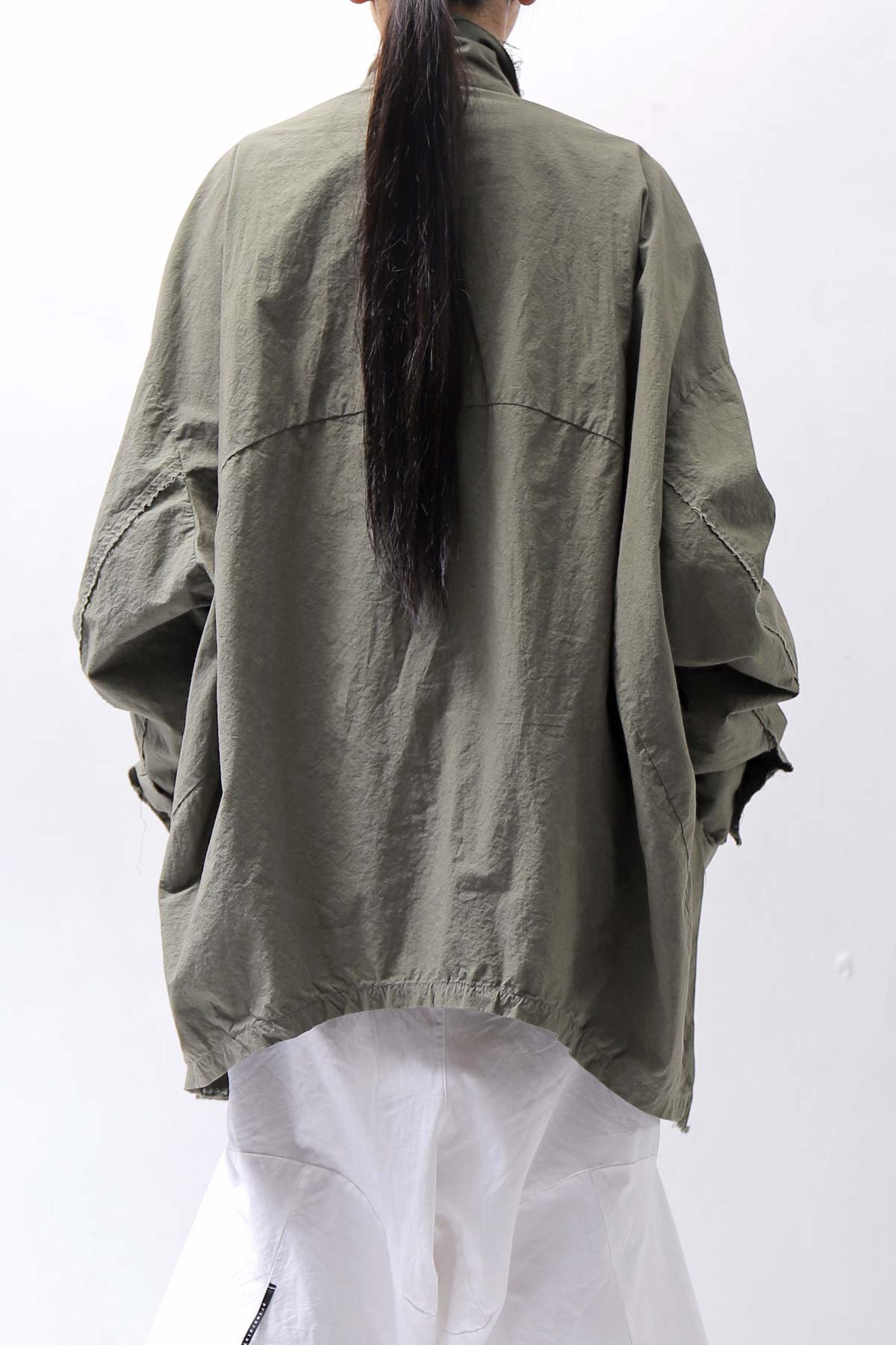 【bajra】 UNISEX LIGHT COTTON SHIRT BLOUSON LONG 157QB01LG_MILITARY