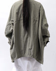 【bajra】 UNISEX LIGHT COTTON SHIRT BLOUSON LONG 157QB01LG_MILITARY