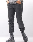 【thom/krom】 UNISEX COATED STRETCH DENIM PANTS MT107_BLACK COATED