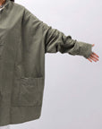 【bajra】 UNISEX LIGHT COTTON SHIRT BLOUSON LONG 157QB01LG_MILITARY