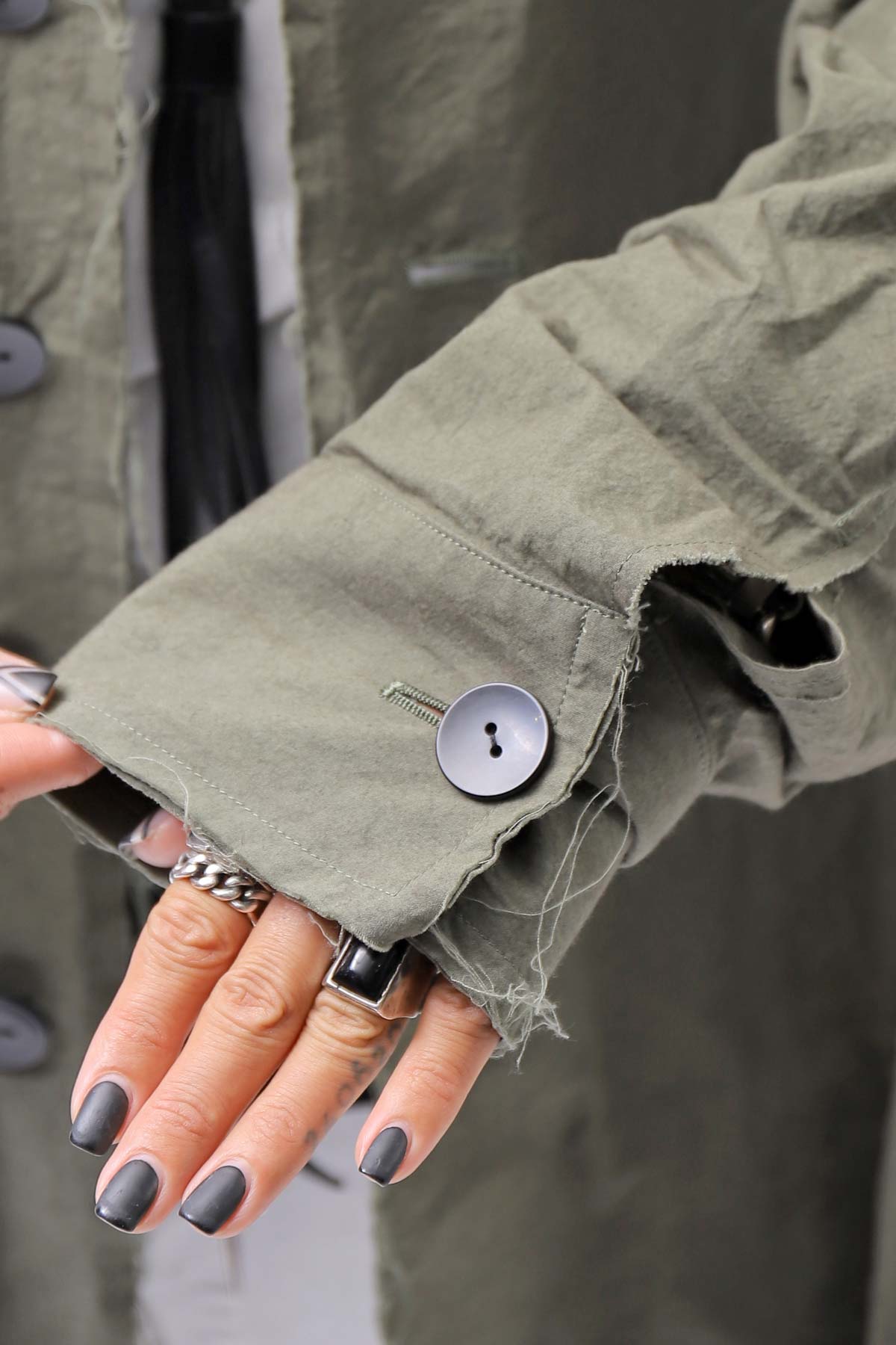 【bajra】 UNISEX LIGHT COTTON SHIRT BLOUSON LONG 157QB01LG_MILITARY