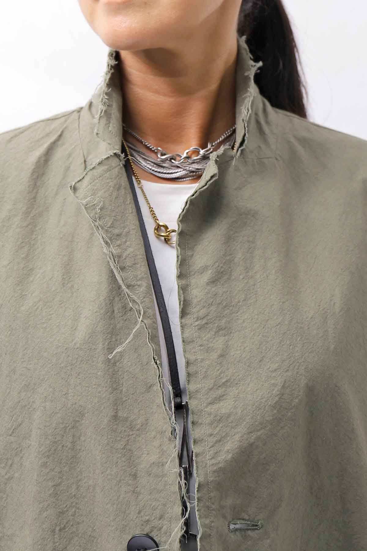 【bajra】 UNISEX LIGHT COTTON SHIRT BLOUSON LONG 157QB01LG_MILITARY