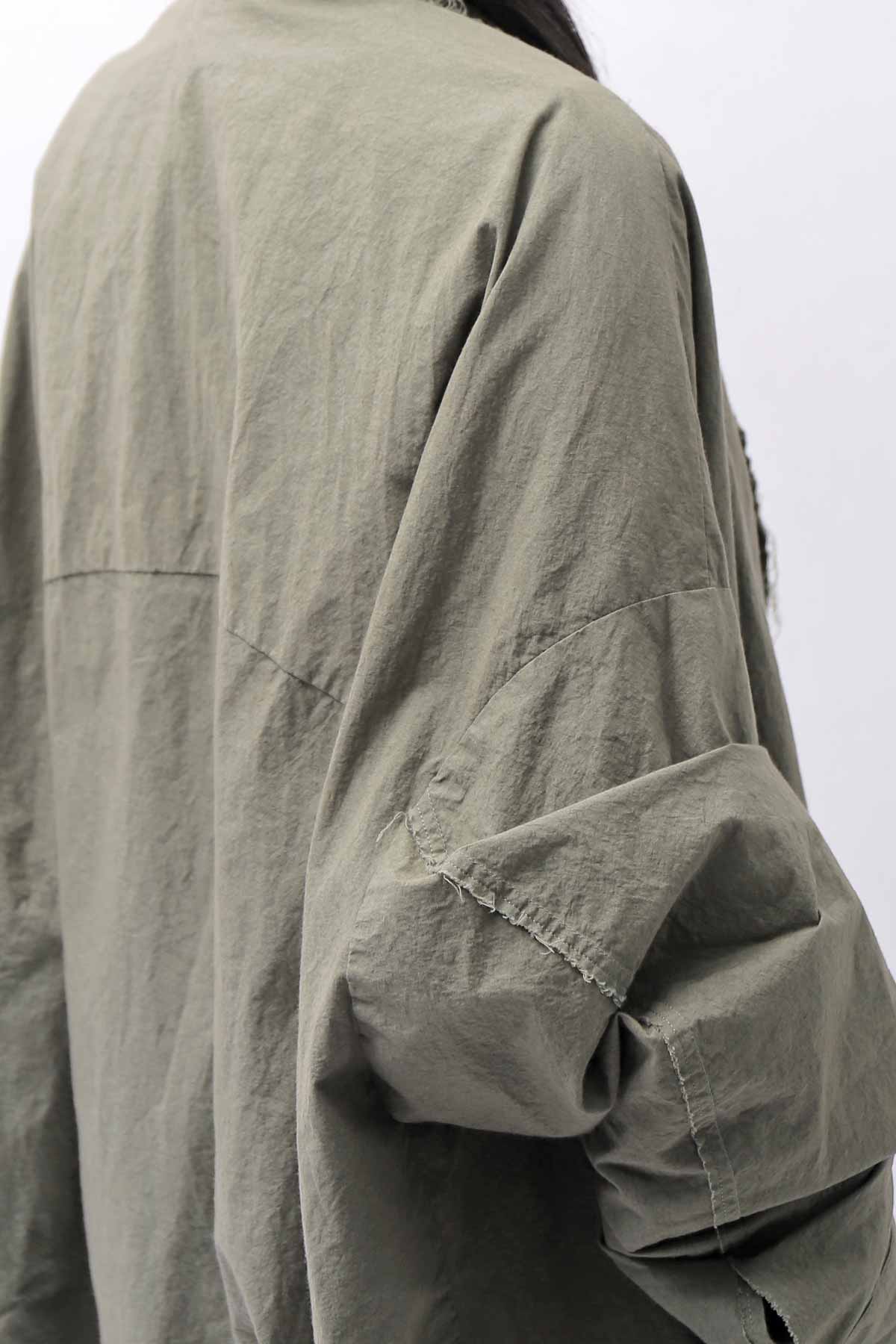 【bajra】 UNISEX LIGHT COTTON SHIRT BLOUSON LONG 157QB01LG_MILITARY
