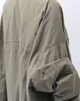 【bajra】 UNISEX LIGHT COTTON SHIRT BLOUSON LONG 157QB01LG_MILITARY