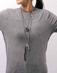【thom/krom】 UNISEX VISCOSE STRETCH REGULAR FIT TEE MTS973_COLD DYE GREY