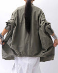【bajra】 UNISEX LIGHT COTTON SHIRT BLOUSON LONG 157QB01LG_MILITARY