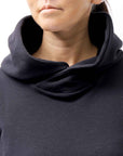 【bajra】 UNISEX SUPER STRETCH COTTON HOODIE TOP 150QK03_BLACK