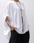 【bajra】 UNISEX OVERSIZED COTTON TOPS 156QK01_WHITE