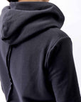 【bajra】 UNISEX SUPER STRETCH COTTON HOODIE TOP 150QK03_BLACK