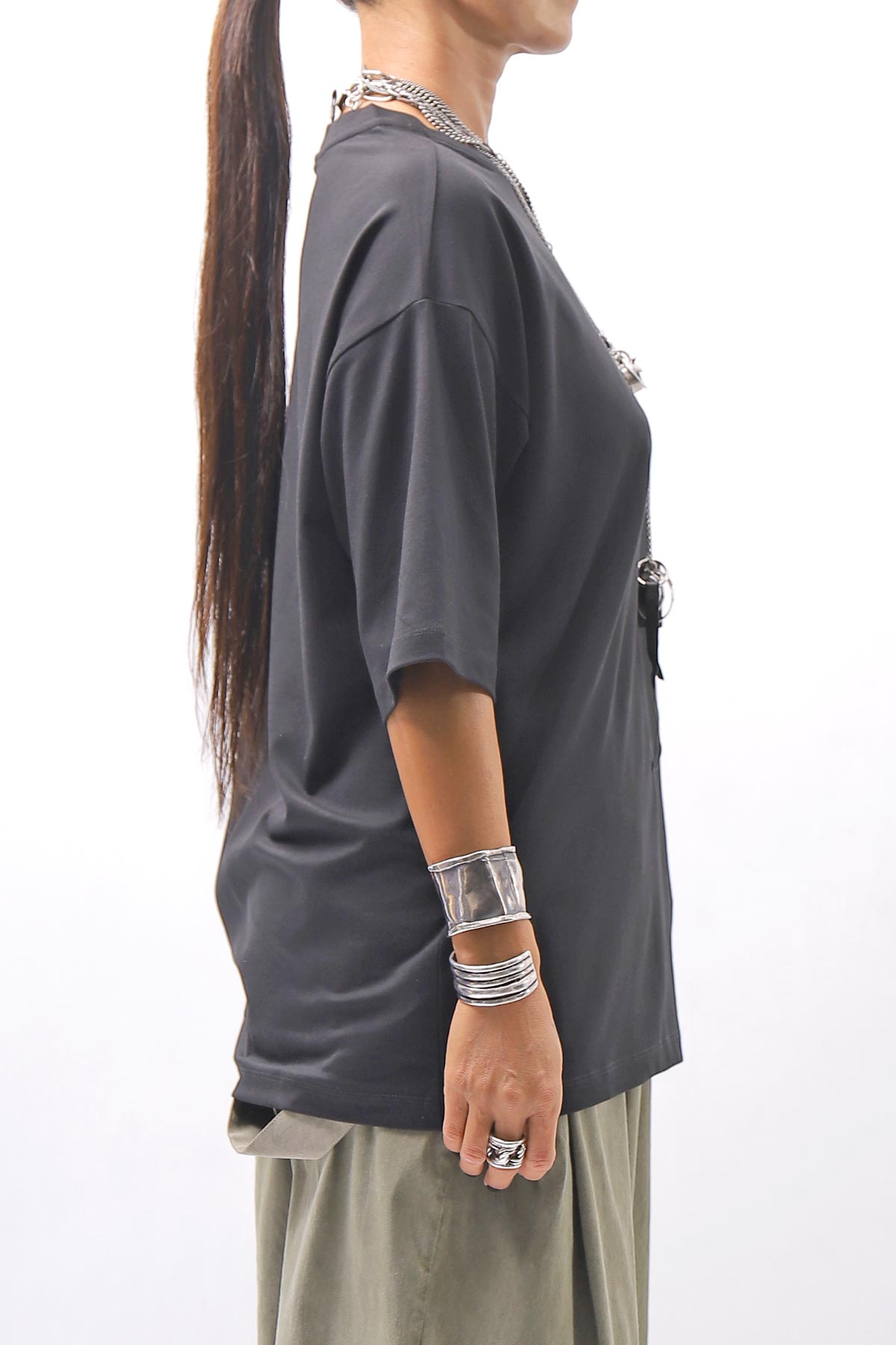 【thom/krom】 UNISEX COTTON MODAL RELAX FIT TEE MTS986_BLACK