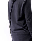 【bajra】 UNISEX SUPER STRETCH COTTON HOODIE TOP 150QK03_BLACK