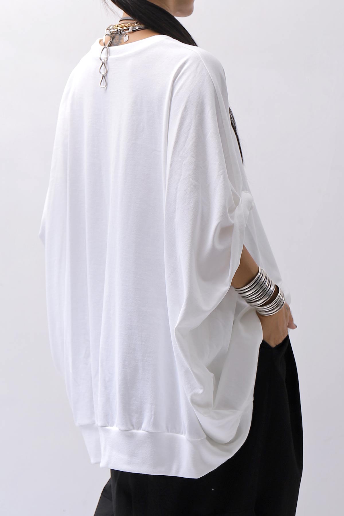 【bajra】 UNISEX OVERSIZED COTTON TOPS 156QK01_WHITE