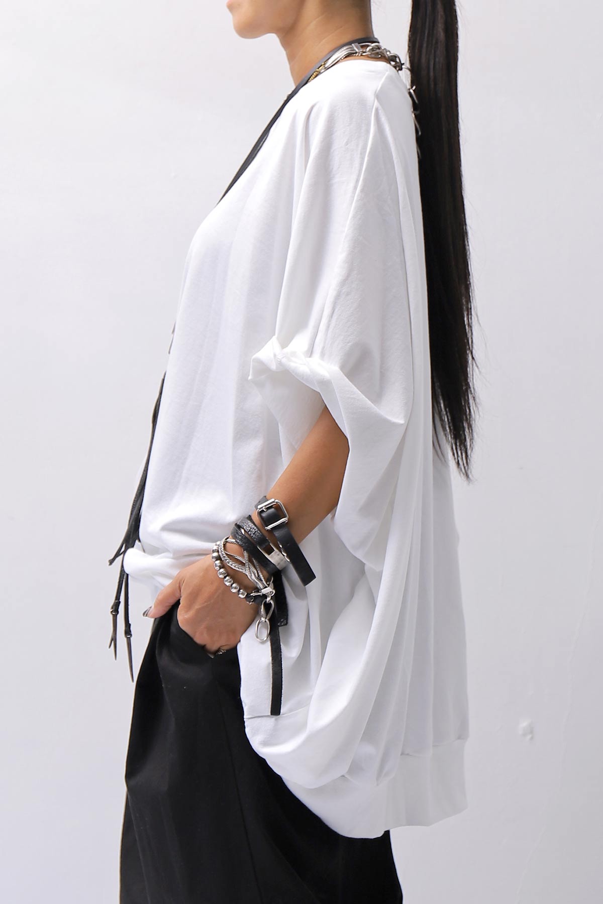 【bajra】 UNISEX OVERSIZED COTTON TOPS 156QK01_WHITE