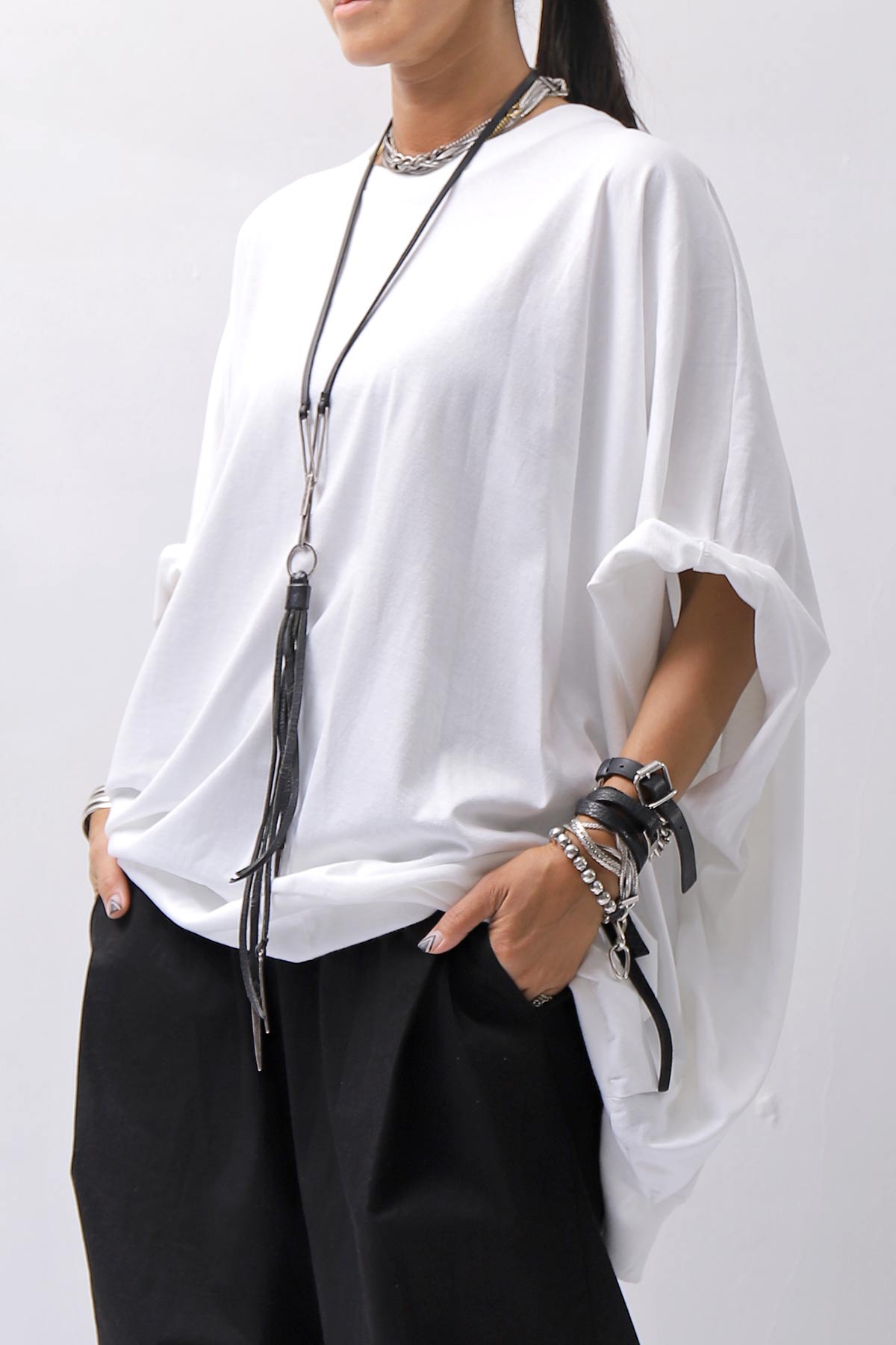 【bajra】 UNISEX OVERSIZED COTTON TOPS 156QK01_WHITE