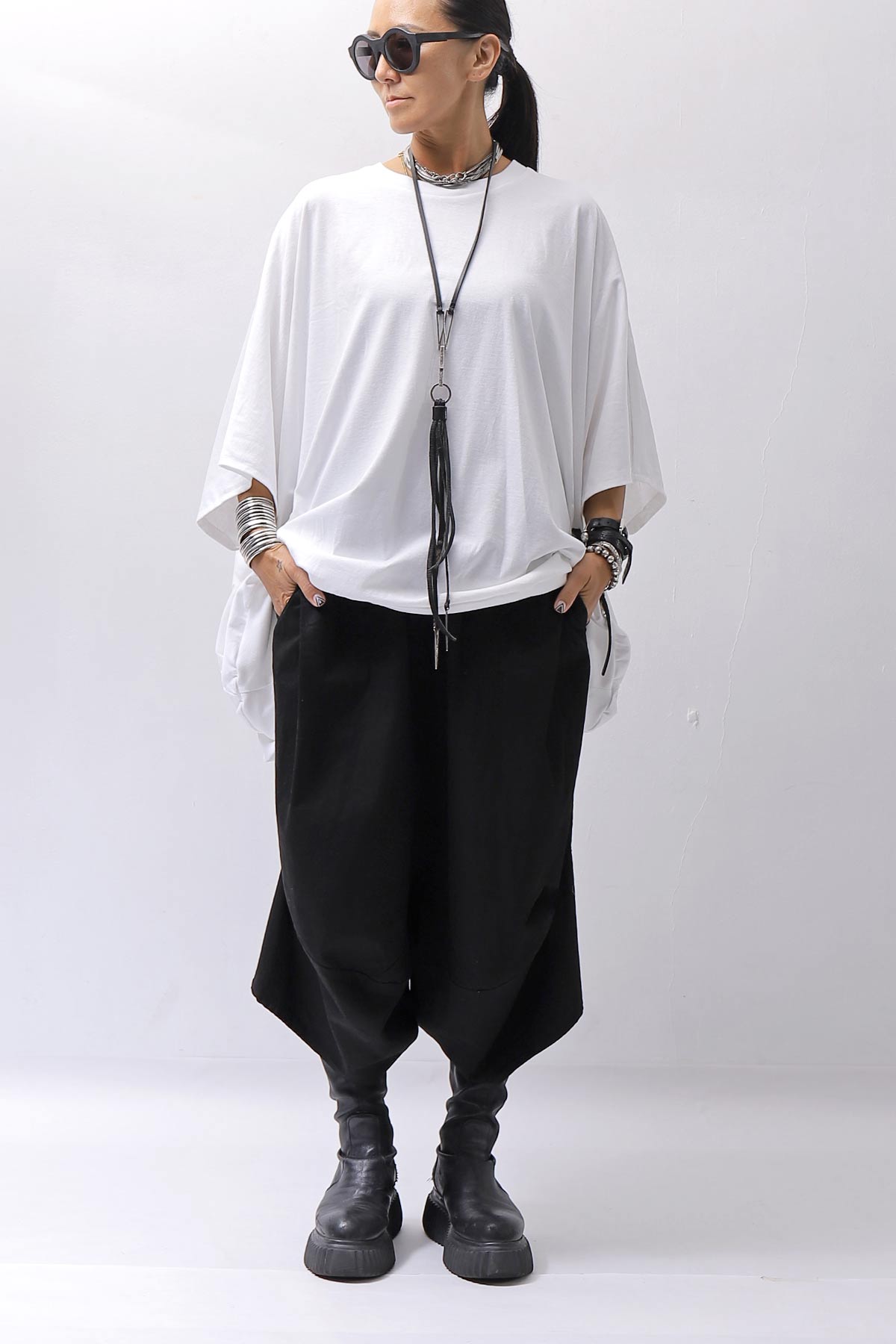 【bajra】 UNISEX OVERSIZED COTTON TOPS 156QK01_WHITE