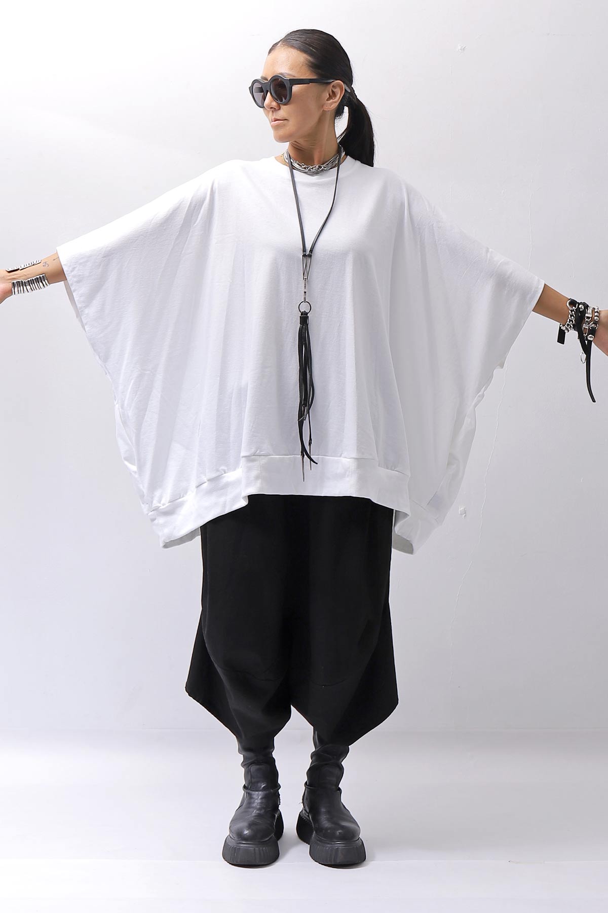 【bajra】 UNISEX OVERSIZED COTTON TOPS 156QK01_WHITE