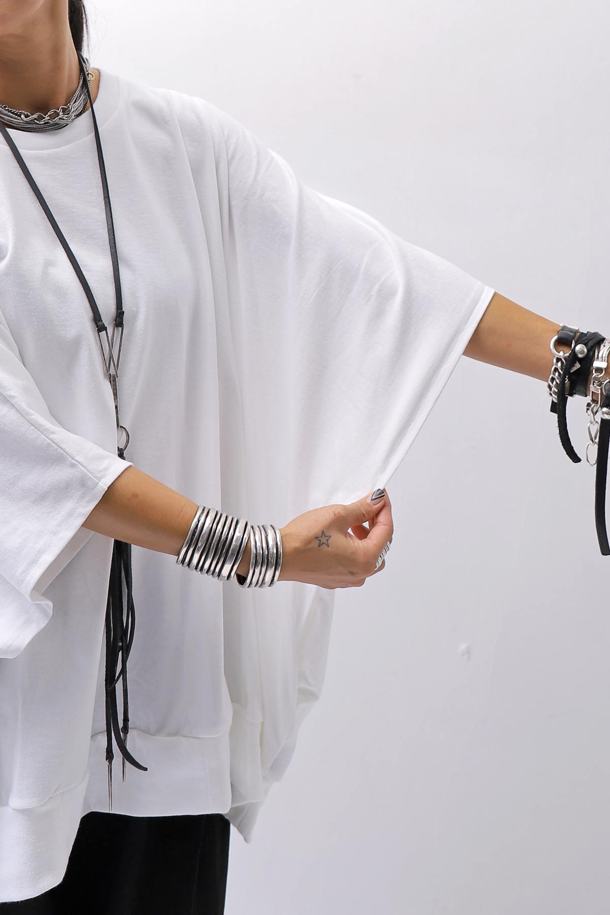 【bajra】 UNISEX OVERSIZED COTTON TOPS 156QK01_WHITE