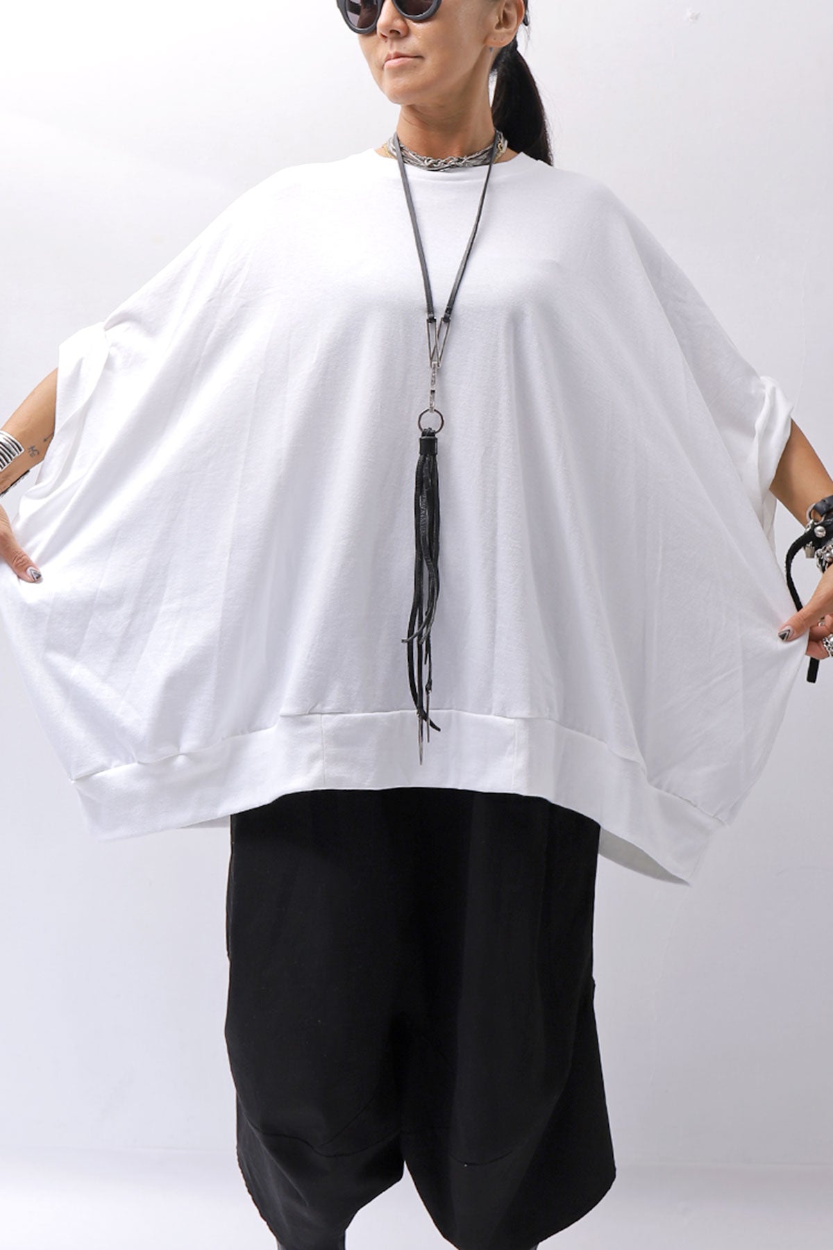 【bajra】 UNISEX OVERSIZED COTTON TOPS 156QK01_WHITE